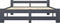 vidaXL - Bedframe - massief - grenenhout - donkergrijs - 120x200 - cm