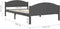 vidaXL - Bedframe - massief - grenenhout - donkergrijs - 120x200 - cm