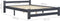 vidaXL - Bedframe - massief - grenenhout - donkergrijs - 120x200 - cm