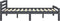 vidaXL - Bedframe - massief - grenenhout - donkergrijs - 120x200 - cm
