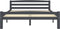 vidaXL - Bedframe - massief - grenenhout - donkergrijs - 120x200 - cm