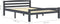 vidaXL - Bedframe - massief - grenenhout - donkergrijs - 120x200 - cm