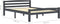 vidaXL - Bedframe - massief - grenenhout - donkergrijs - 140x200 - cm