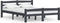 vidaXL - Bedframe - massief - grenenhout - donkergrijs - 140x200 - cm