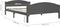 vidaXL - Bedframe - massief - grenenhout - donkergrijs - 140x200 - cm