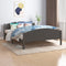 vidaXL - Bedframe - massief - grenenhout - donkergrijs - 140x200 - cm