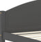 vidaXL - Bedframe - massief - grenenhout - donkergrijs - 140x200 - cm