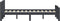 vidaXL - Bedframe - massief - grenenhout - donkergrijs - 140x200 - cm