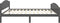vidaXL - Bedframe - massief - grenenhout - donkergrijs - 140x200 - cm