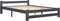 vidaXL - Bedframe - massief - grenenhout - donkergrijs - 140x200 - cm