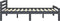vidaXL - Bedframe - massief - grenenhout - donkergrijs - 140x200 - cm