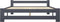 vidaXL - Bedframe - massief - grenenhout - donkergrijs - 140x200 - cm