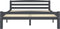 vidaXL - Bedframe - massief - grenenhout - donkergrijs - 140x200 - cm