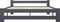 vidaXL - Bedframe - massief - grenenhout - donkergrijs - 140x200 - cm