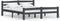 vidaXL - Bedframe - massief - grenenhout - donkergrijs - 160x200 - cm