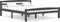 vidaXL - Bedframe - massief - grenenhout - donkergrijs - 160x200 - cm
