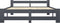 vidaXL - Bedframe - massief - grenenhout - donkergrijs - 160x200 - cm