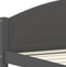 vidaXL - Bedframe - massief - grenenhout - donkergrijs - 160x200 - cm