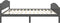 vidaXL - Bedframe - massief - grenenhout - donkergrijs - 160x200 - cm