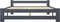 vidaXL - Bedframe - massief - grenenhout - donkergrijs - 160x200 - cm