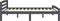 vidaXL - Bedframe - massief - grenenhout - donkergrijs - 160x200 - cm