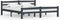 vidaXL - Bedframe - massief - grenenhout - donkergrijs - 180x200 - cm