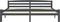 vidaXL - Bedframe - massief - grenenhout - donkergrijs - 180x200 - cm