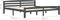 vidaXL - Bedframe - massief - grenenhout - donkergrijs - 180x200 - cm