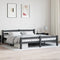 vidaXL - Bedframe - massief - grenenhout - donkergrijs - 180x200 - cm