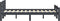 vidaXL - Bedframe - massief - grenenhout - donkergrijs - 180x200 - cm