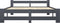 vidaXL - Bedframe - massief - grenenhout - donkergrijs - 180x200 - cm