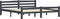 vidaXL - Bedframe - massief - grenenhout - donkergrijs - 180x200 - cm