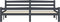 vidaXL - Bedframe - massief - grenenhout - donkergrijs - 180x200 - cm
