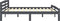 vidaXL - Bedframe - massief - grenenhout - donkergrijs - 180x200 - cm