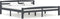 vidaXL - Bedframe - massief - grenenhout - donkergrijs - 200x200 - cm