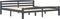 vidaXL - Bedframe - massief - grenenhout - donkergrijs - 200x200 - cm