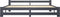 vidaXL - Bedframe - massief - grenenhout - donkergrijs - 200x200 - cm