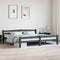 vidaXL - Bedframe - massief - grenenhout - donkergrijs - 200x200 - cm