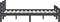 vidaXL - Bedframe - massief - grenenhout - donkergrijs - 200x200 - cm