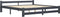 vidaXL - Bedframe - massief - grenenhout - donkergrijs - 200x200 - cm