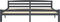 vidaXL - Bedframe - massief - grenenhout - donkergrijs - 200x200 - cm