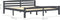 vidaXL - Bedframe - massief - grenenhout - donkergrijs - 200x200 - cm
