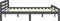vidaXL - Bedframe - massief - grenenhout - donkergrijs - 200x200 - cm