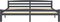 vidaXL - Bedframe - massief - grenenhout - donkergrijs - 200x200 - cm