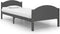 vidaXL - Bedframe - massief - grenenhout - donkergrijs - 90x200 - cm