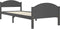 vidaXL - Bedframe - massief - grenenhout - donkergrijs - 90x200 - cm