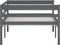 vidaXL - Bedframe - massief - grenenhout - donkergrijs - 90x200 - cm