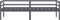 vidaXL - Bedframe - massief - grenenhout - donkergrijs - 90x200 - cm