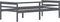 vidaXL - Bedframe - massief - grenenhout - donkergrijs - 90x200 - cm