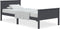 vidaXL - Bedframe - massief - grenenhout - grijs - 100x200 - cm